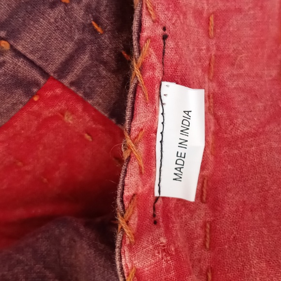 Unique Gorgeous King Size Vintage Patchwork Batik Bedspread from India - Picture 13 of 15